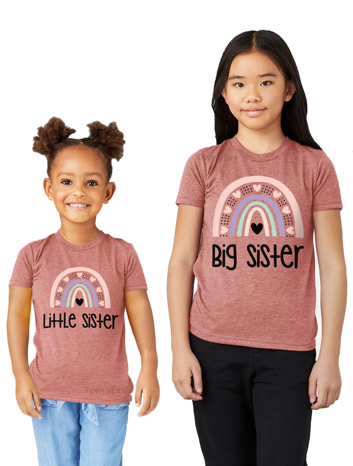 Rainbow Big Little Sister Set Shirts